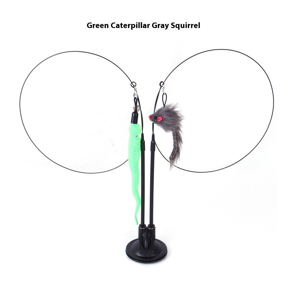Cat Sucker Teaser Toy — Interactive Suction Cup Play Set