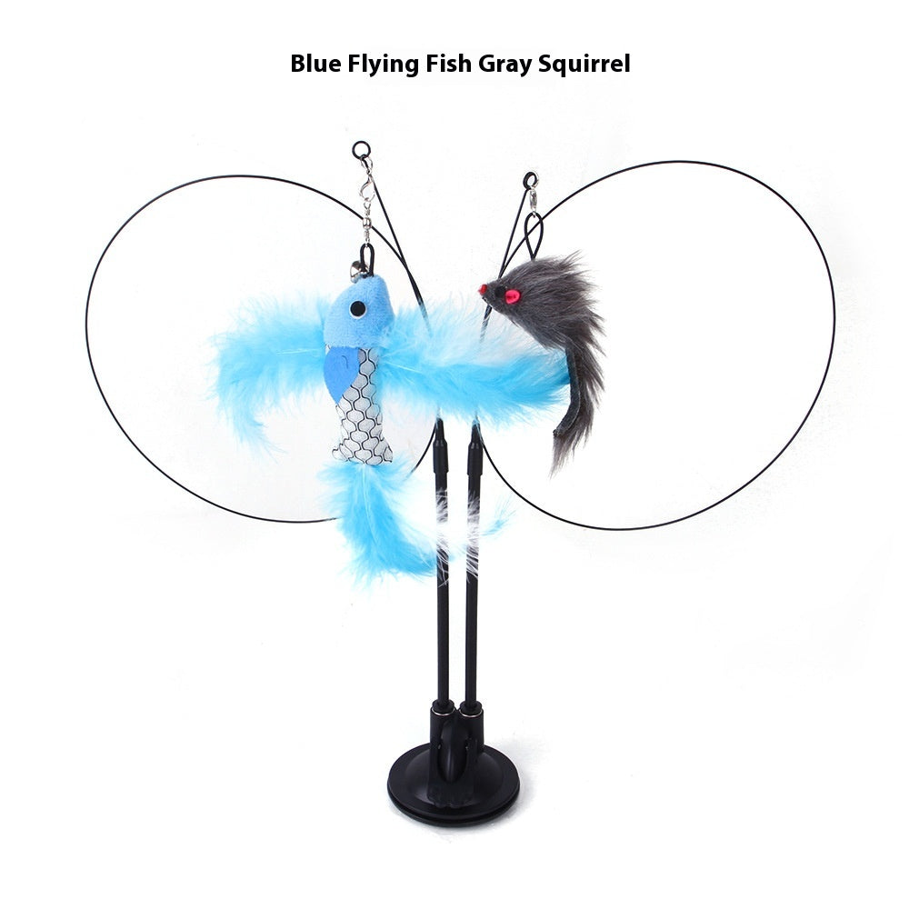 Cat Sucker Teaser Toy — Interactive Suction Cup Play Set