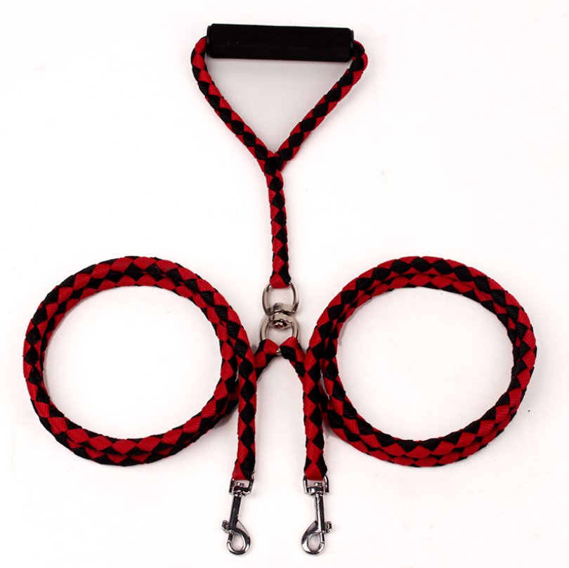 Hand-Knitted Double-Ended Braided Dog Leash