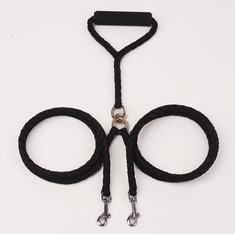 Hand-Knitted Double-Ended Braided Dog Leash