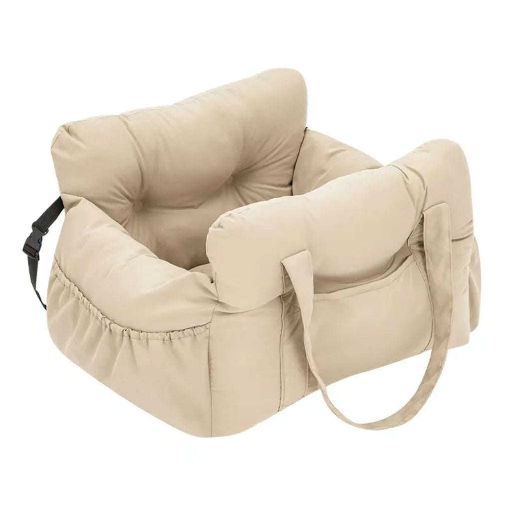 Washable Dog Car Seat Bed with Securing Straps