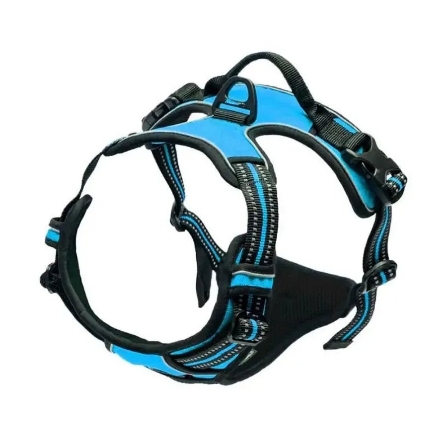 Dog Harness Vest & Leash Set — No-Pull Adjustable Leather-Look for Small & Medium Dogs