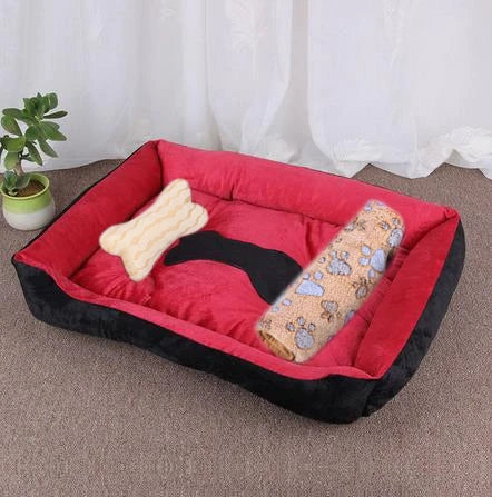 Pet Large Dog Bed Warm House Candy-colored Square Nest Pet Kennel For Small Medium Large Dogs Cat Puppy Plus Size Dog Baskets