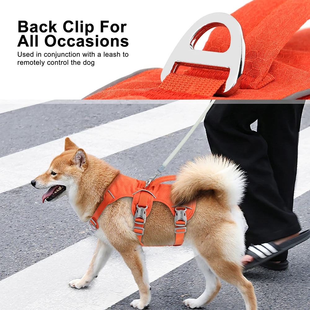 Escape Proof Dog Harness — Reflective No-Pull Vest with Handle for Small & Medium Dogs