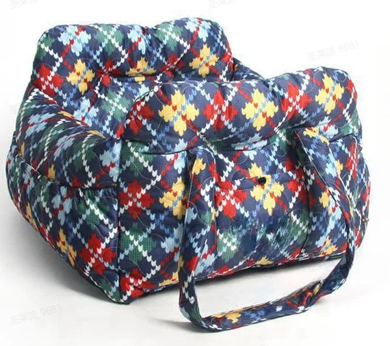 Washable Dog Car Seat Bed with Securing Straps