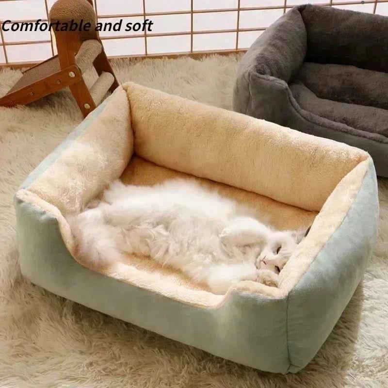 Plush Cat Bed Cushion, 43 × 34 cm