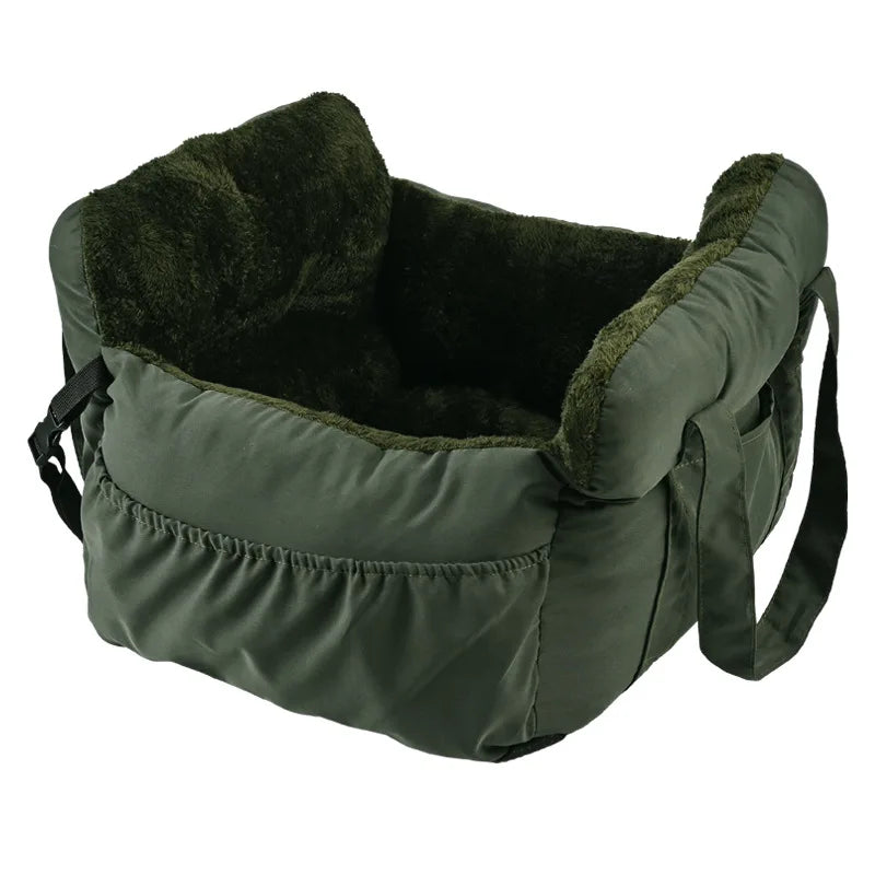 Washable Dog Car Seat Bed with Securing Straps