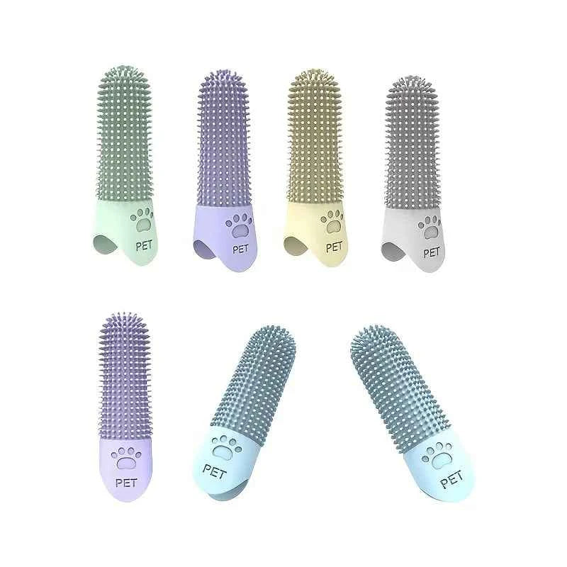 360° Silicone Finger Toothbrush for Dogs & Cats