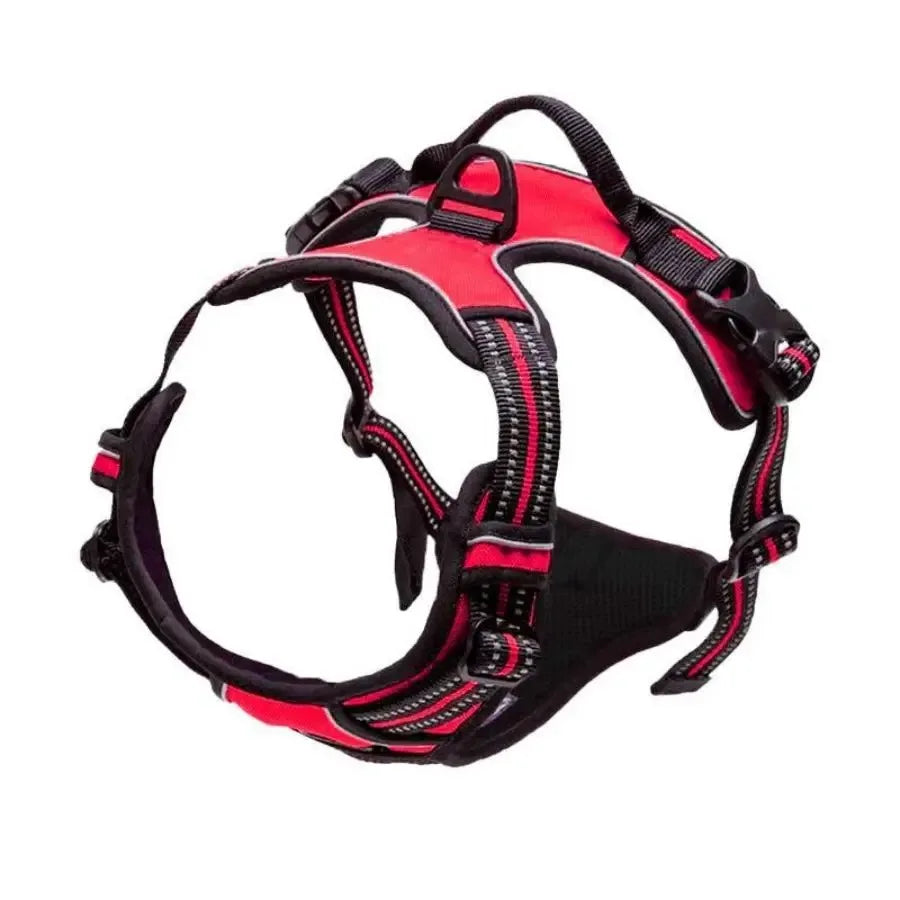 Dog Harness Vest & Leash Set — No-Pull Adjustable Leather-Look for Small & Medium Dogs