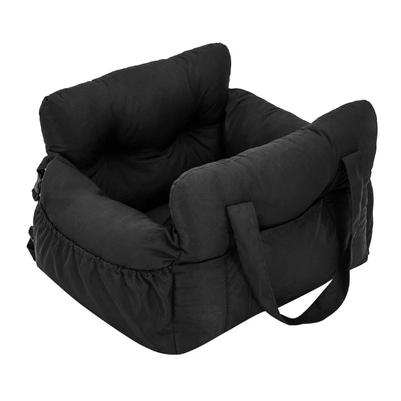 Washable Dog Car Seat Bed with Securing Straps