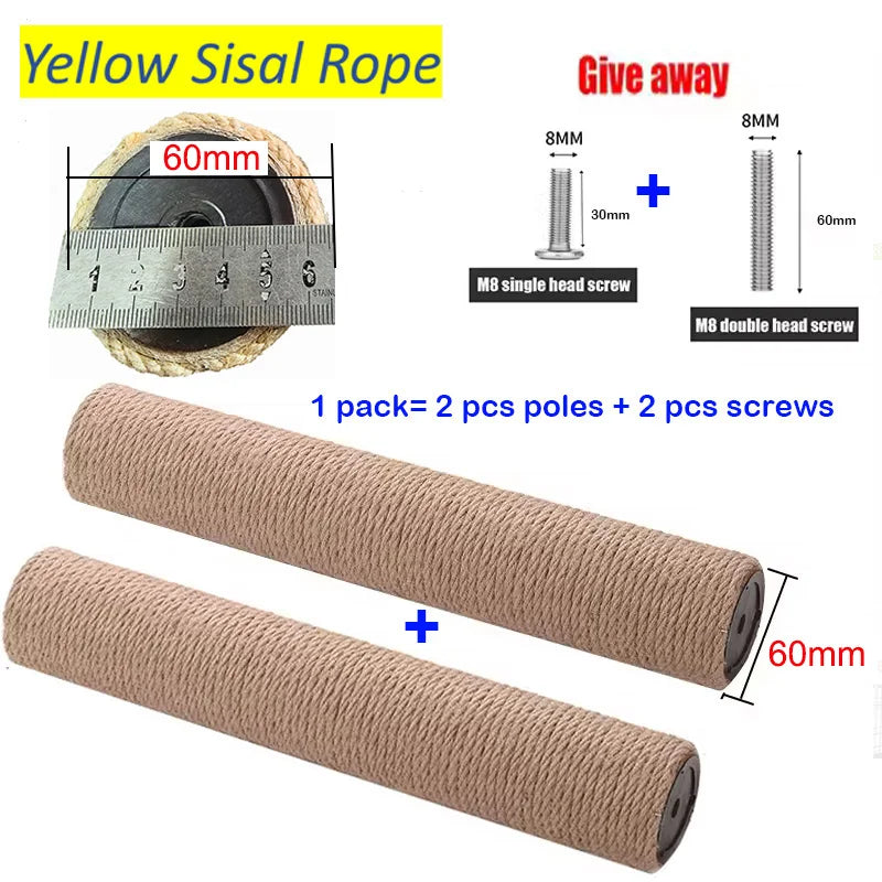DIY Cat Climbing Tree Tower Pole Accessories Replacements Pet Cat Toys Scratching Posts Hard Paper Tube Pillars With Sisal Ropes