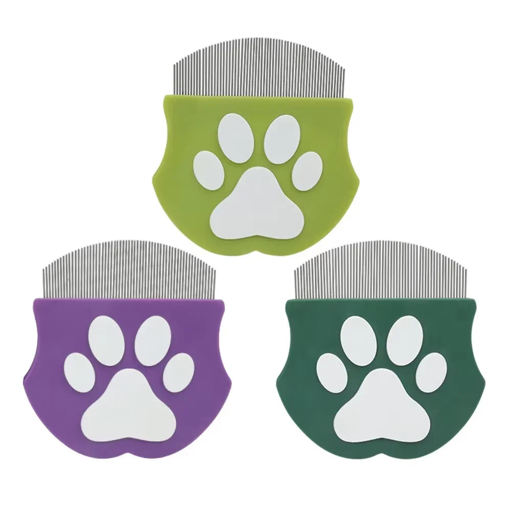 Flea Comb for Cats & Dogs‑Pet Grooming Comb Curved Design For Face & Body Mini Detangling Brush For Pets