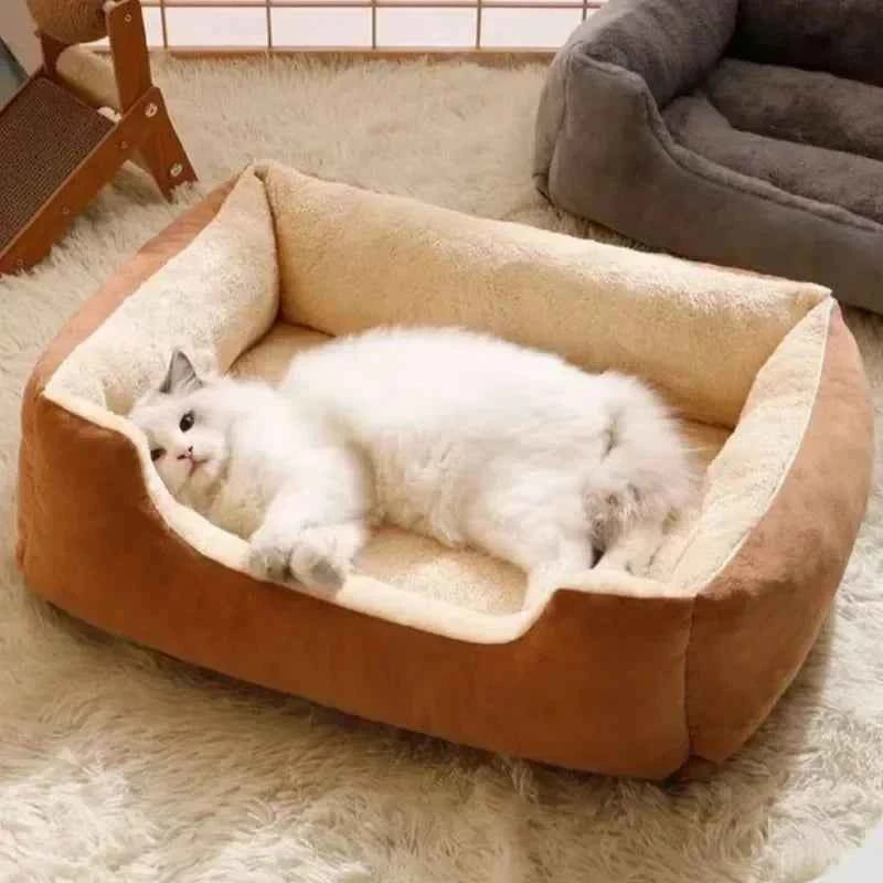 Plush Cat Bed Cushion, 43 × 34 cm