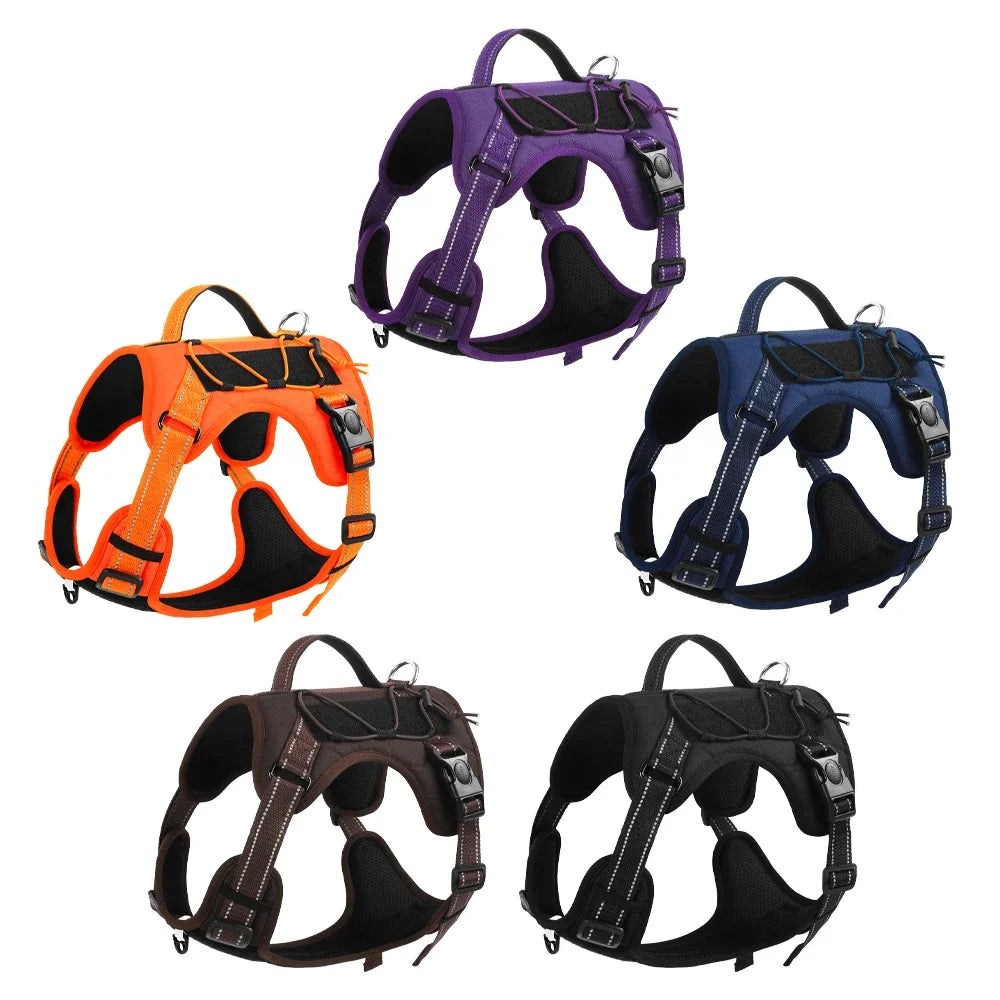 Reflective Tactical Dog Chest Harness | Adjustable Vest