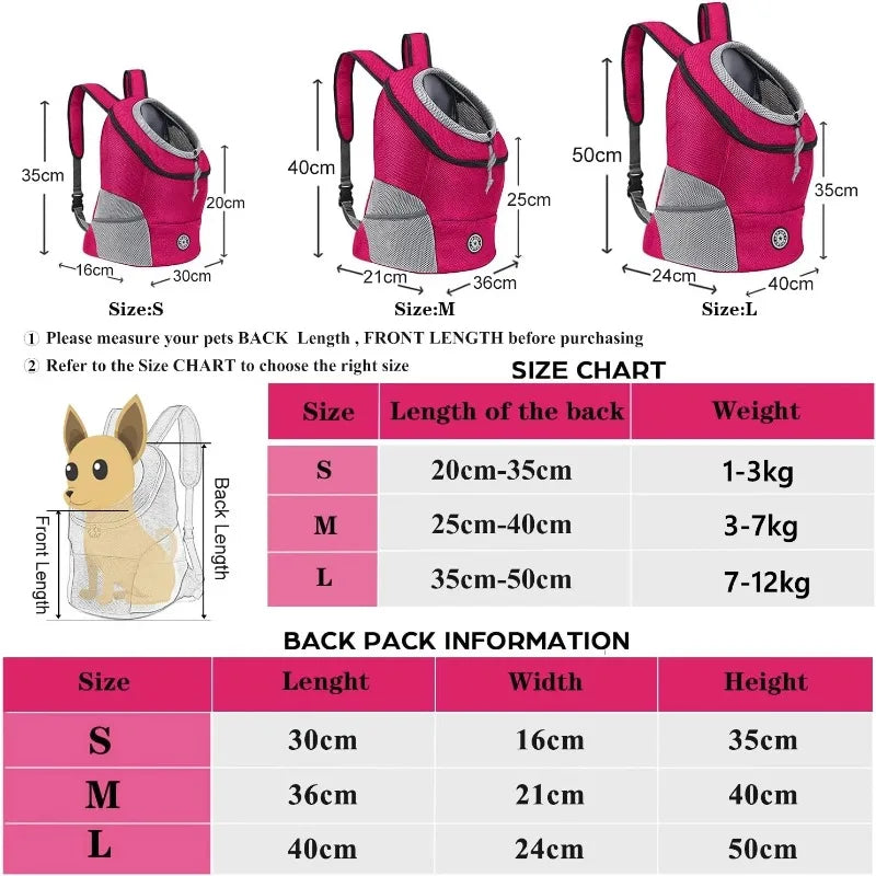 Adventure Pet Carrier Backpack — Breathable Mesh, Front & Back Wear