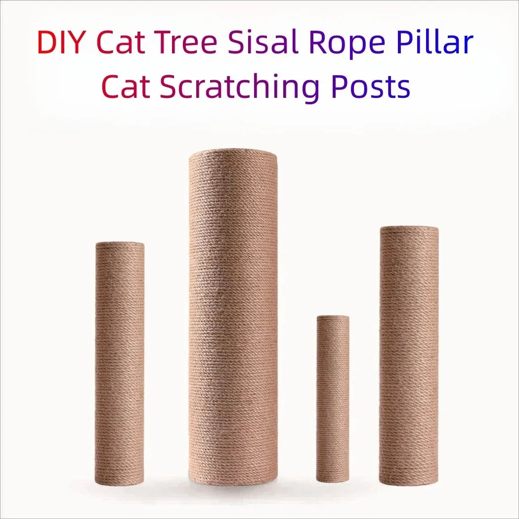 DIY Cat Climbing Tree Tower Pole Accessories Replacements Pet Cat Toys Scratching Posts Hard Paper Tube Pillars With Sisal Ropes