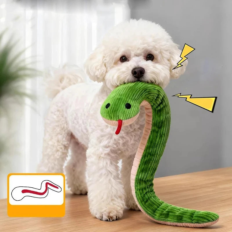 Fleece Snake Interactive Pet Toy, 16.5 in