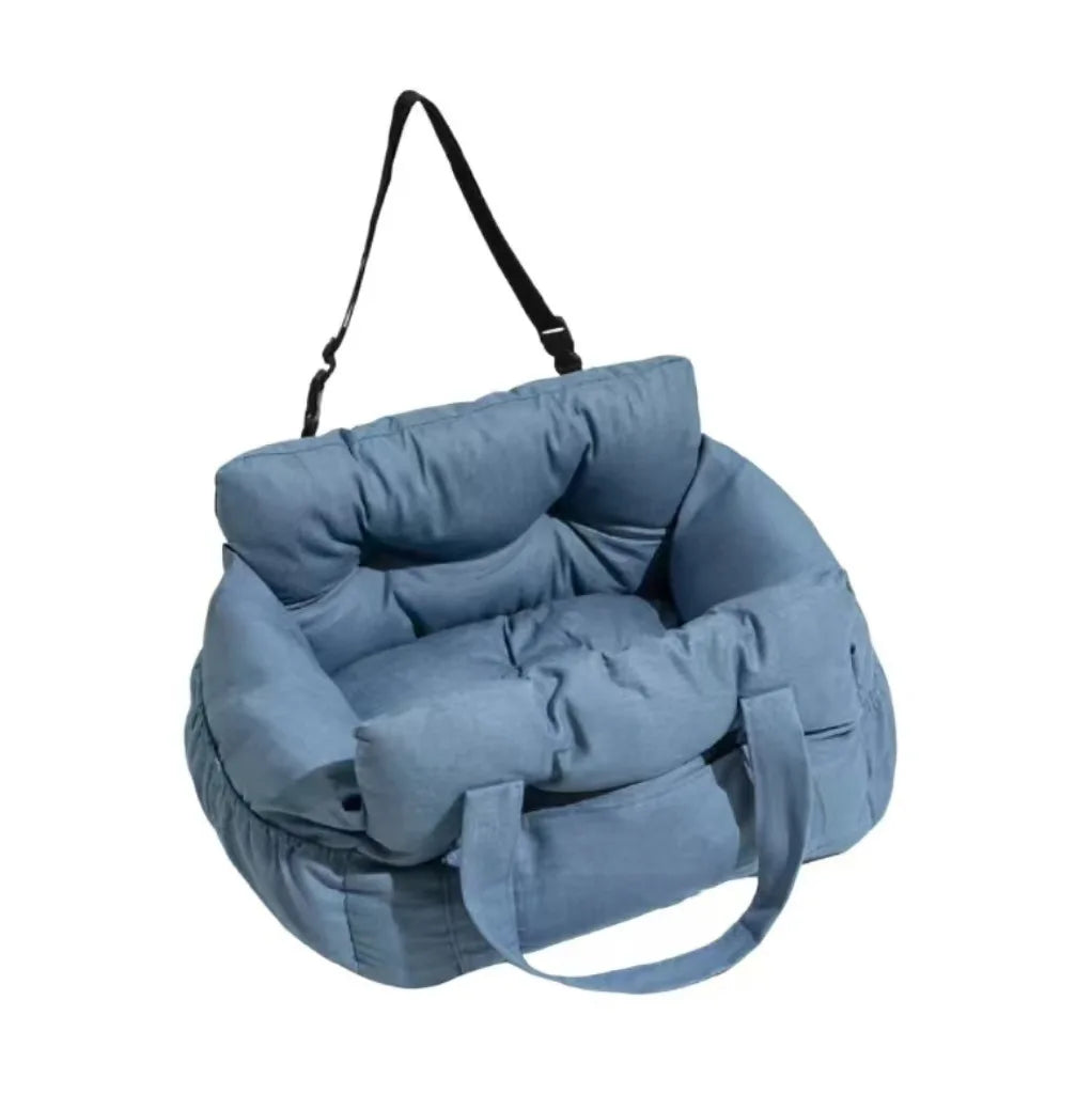 Washable Dog Car Seat Bed with Securing Straps