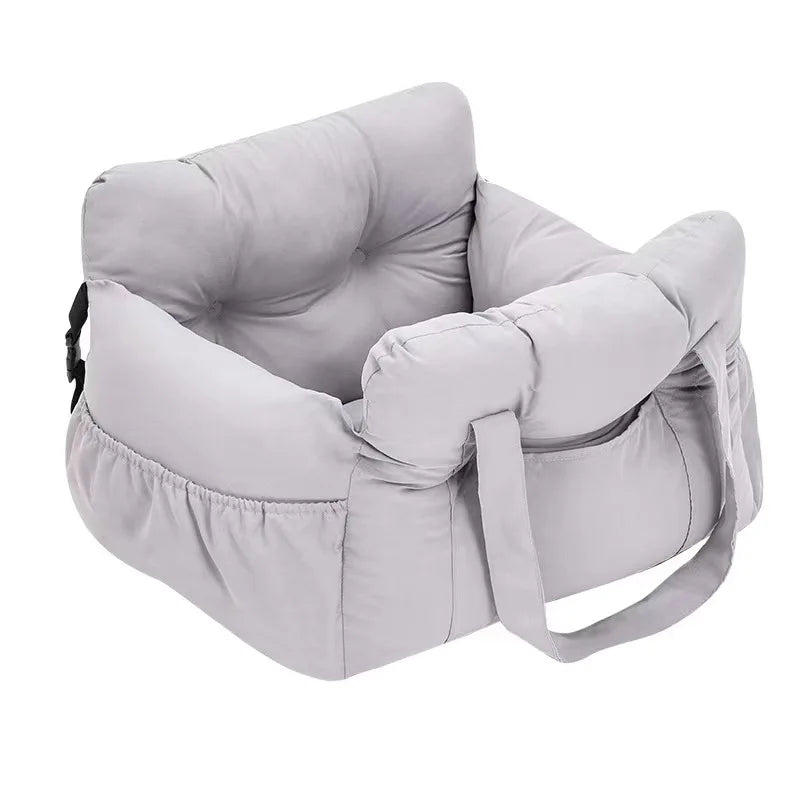 Washable Dog Car Seat Bed with Securing Straps