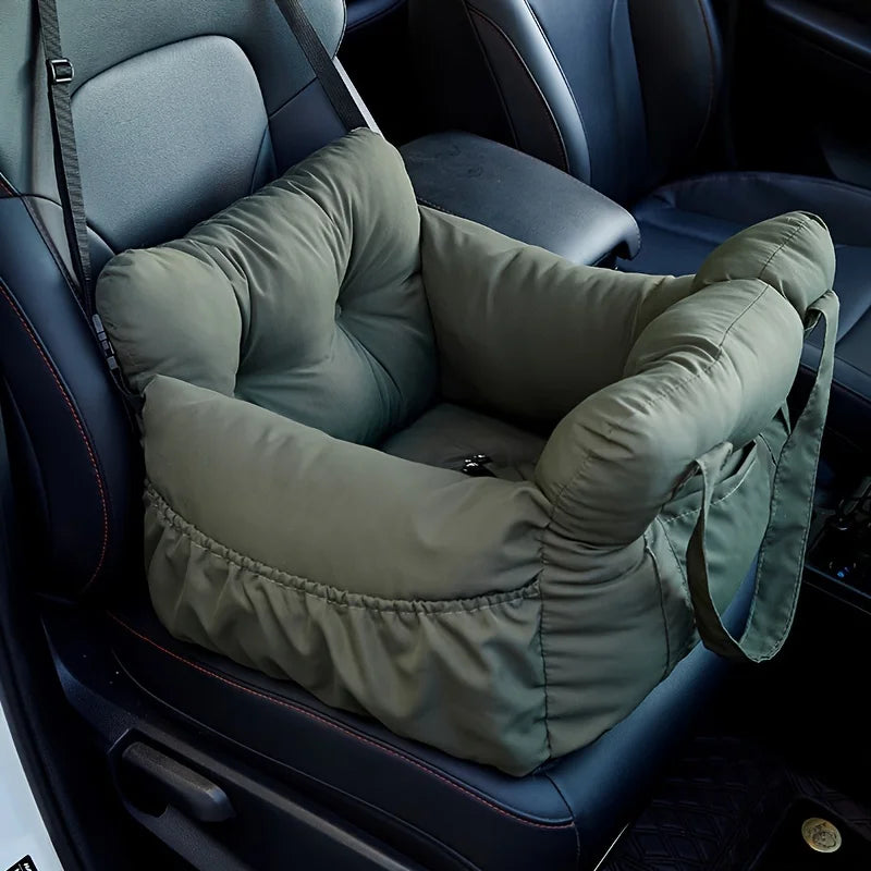 Washable Dog Car Seat Bed with Securing Straps