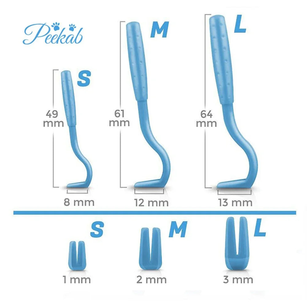 Flea Remover Hook Tick Removal Tweezer Ticks Pull Pet Cat Dog Accessaries Scratching Extractor Mite Tweezers Comb Louses Pliers
