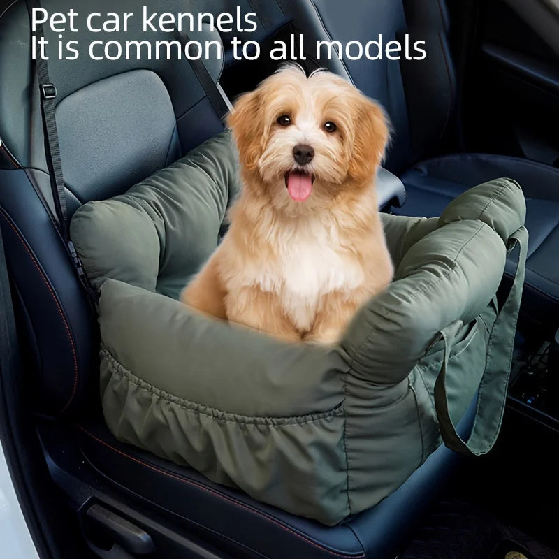 Washable Dog Car Seat Bed with Securing Straps