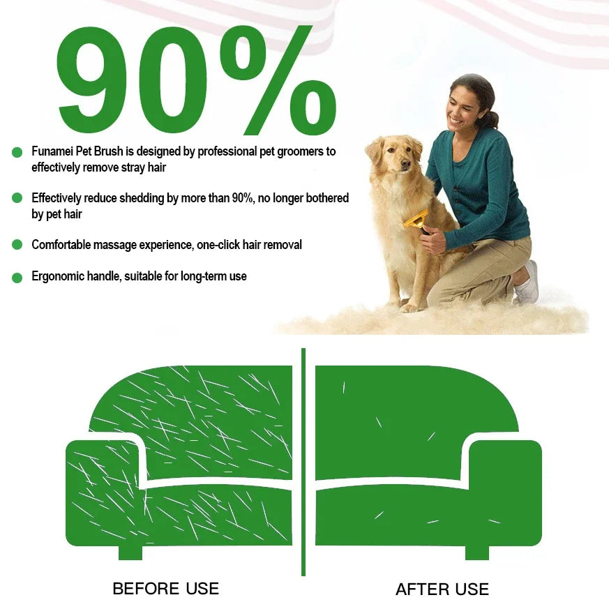 Self-Cleaning Deshedding Brush