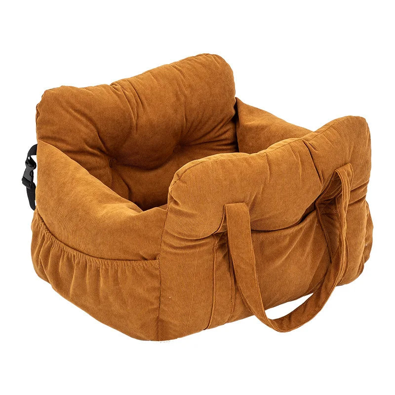 Washable Dog Car Seat Bed with Securing Straps