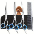 Stainless Steel Round Tip Pet Grooming Scissors, Safe Sharp Anti-Injury Hair Trimmer for Dogs Cats Precise Grooming Tool