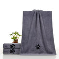 Quick-Dry Dog Towel, Non-Shedding Ultra-Fine Fiber Material, Cute Paw Print Design, Suitable for Puppies, Adult Dogs, Cats