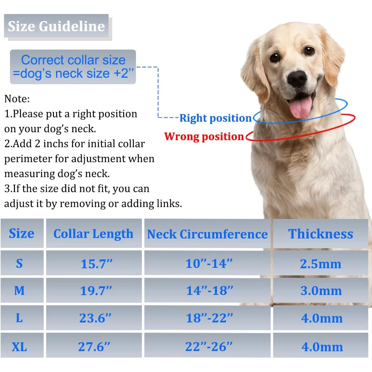Adjustable Steel Training Collar