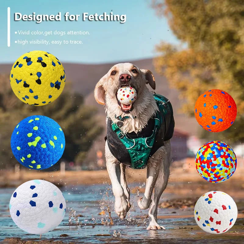 Bite Resistant Solid Dog Ball Toys for Small Large Dogs High Elasticity E-TPU Pet Chew Ball Toy Non Squeak Interactive Puppy Toy