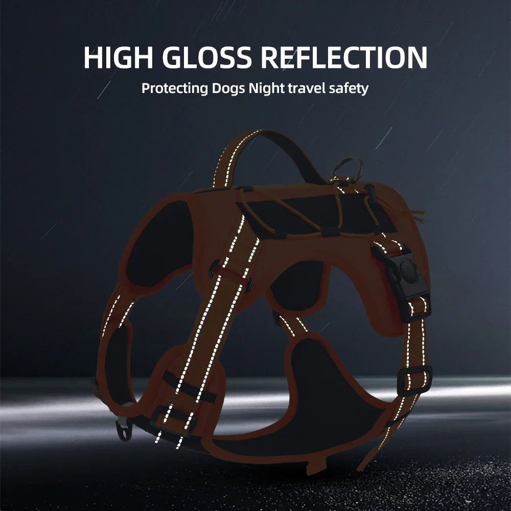 Reflective Tactical Dog Chest Harness | Adjustable Vest