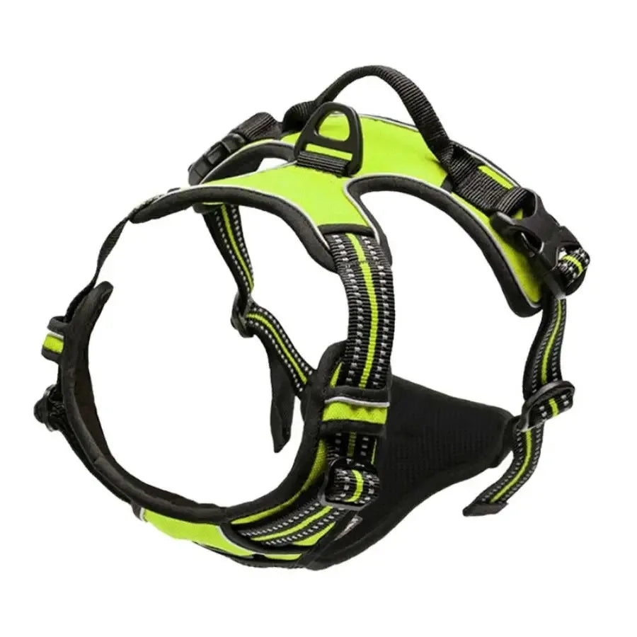 Dog Harness Vest & Leash Set — No-Pull Adjustable Leather-Look for Small & Medium Dogs