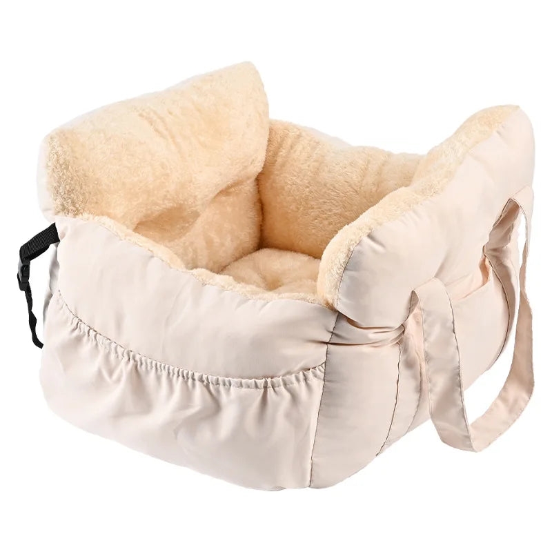 Washable Dog Car Seat Bed with Securing Straps