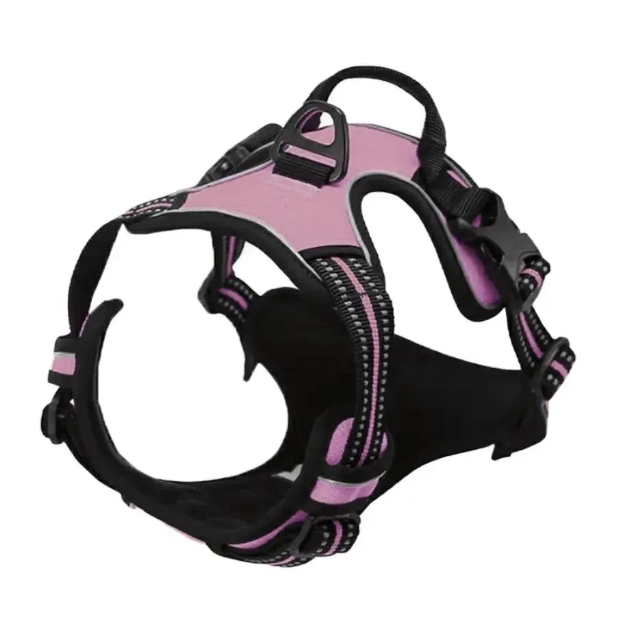 Dog Harness Vest & Leash Set — No-Pull Adjustable Leather-Look for Small & Medium Dogs