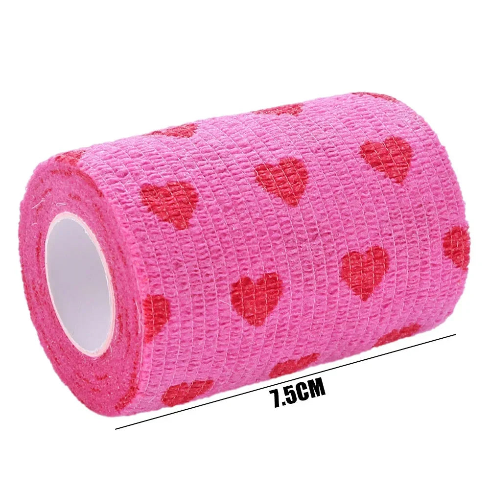 Pet Dog Cat Medical Breathable Elastic Bandage Non-woven Pet Self Adherent Wound Outdoor Retractable Sports Tape Dog Accessories