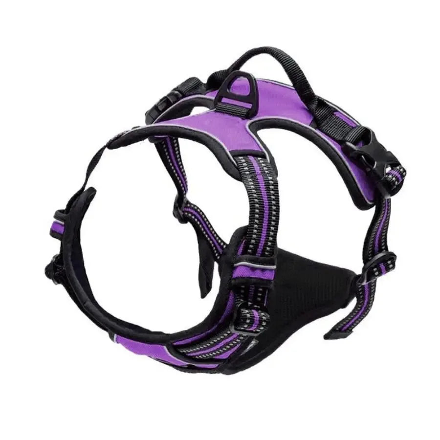Dog Harness Vest & Leash Set — No-Pull Adjustable Leather-Look for Small & Medium Dogs