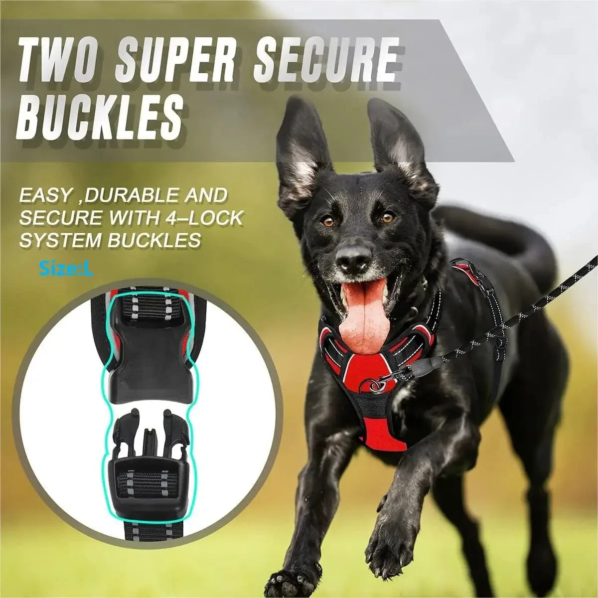 Dog Harness Vest & Leash Set — No-Pull Adjustable Leather-Look for Small & Medium Dogs