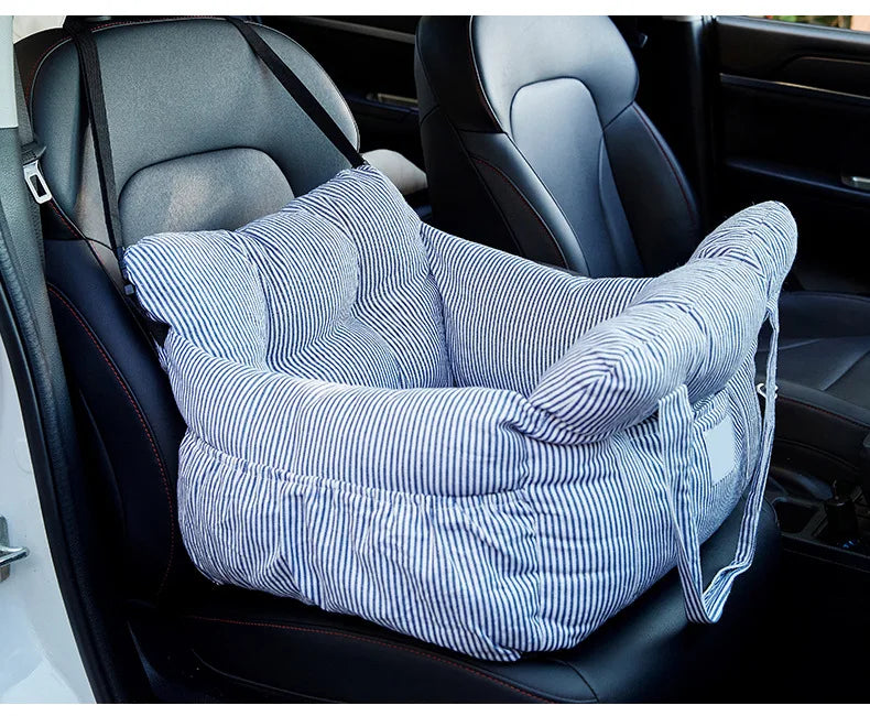 Washable Dog Car Seat Bed with Securing Straps
