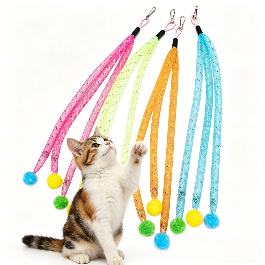 Cat Wand Refills with Bell & Pom-Pom – 2-Pack