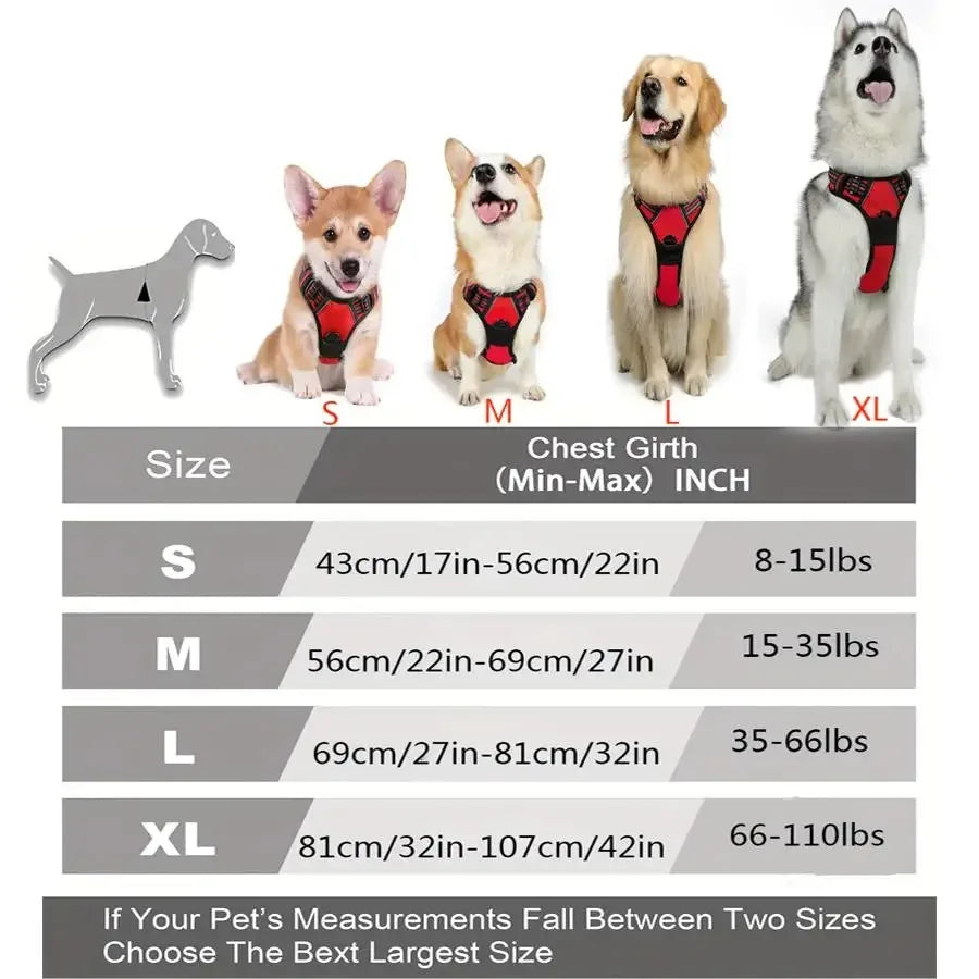 Dog Harness Vest & Leash Set — No-Pull Adjustable Leather-Look for Small & Medium Dogs