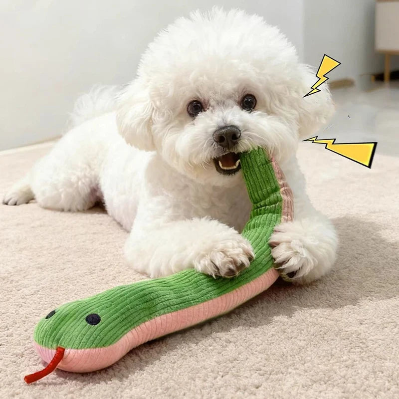 Fleece Snake Interactive Pet Toy, 16.5 in