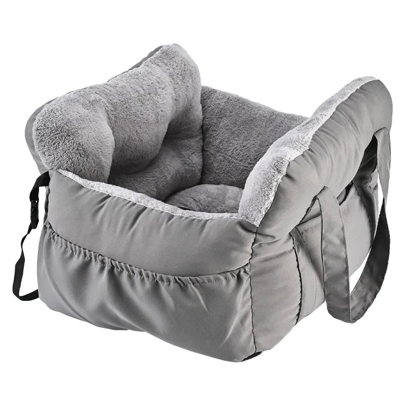 Washable Dog Car Seat Bed with Securing Straps