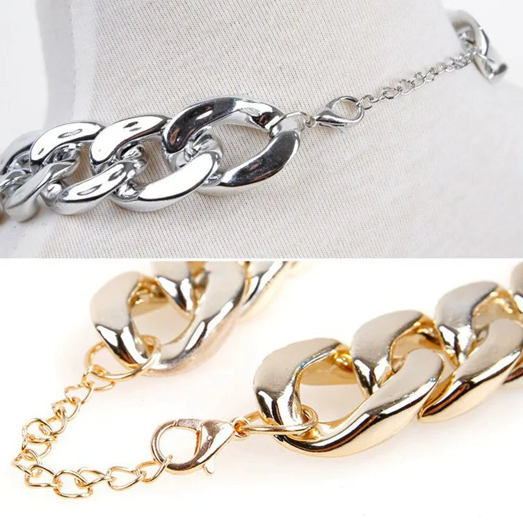 Dog Chain Collar for Small Medium Dogs Pitbull Beagle Bulldog Necklace Silvery/Golden Plated Fashion Pet Jewelry Accessories