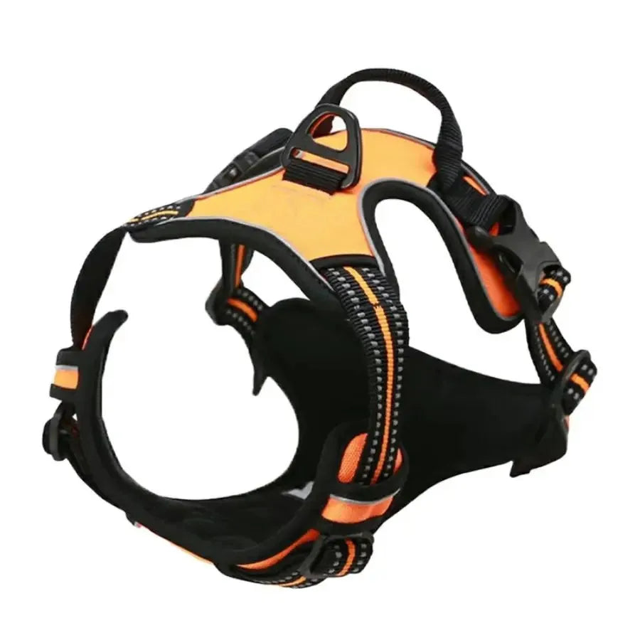 Dog Harness Vest & Leash Set — No-Pull Adjustable Leather-Look for Small & Medium Dogs