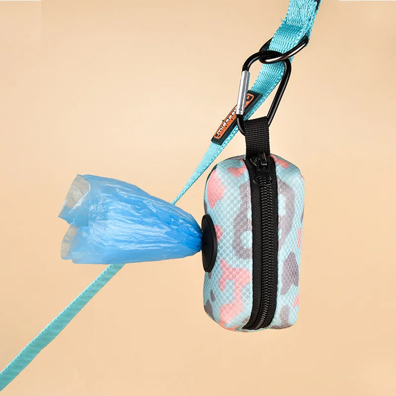 1pcs Outdoor Portable Dog Poo Bag Dispenser, Durable Dog Leather Strap Attachment (Without Poo Bag And Leash)