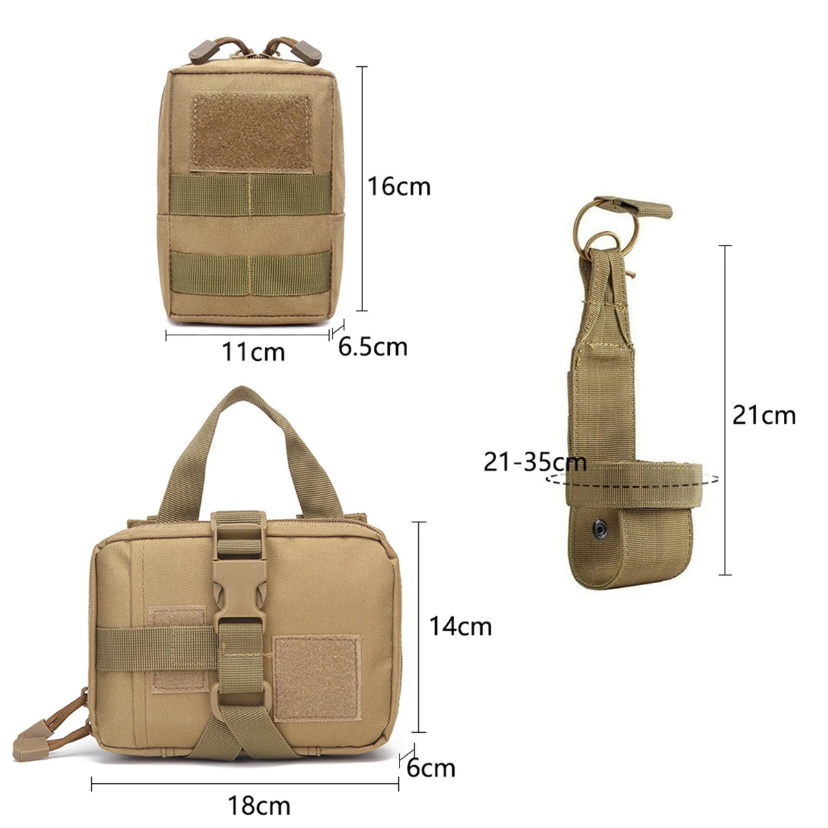 Tactical Dog Harness Set with Collar, Leash & MOLLE Pouches