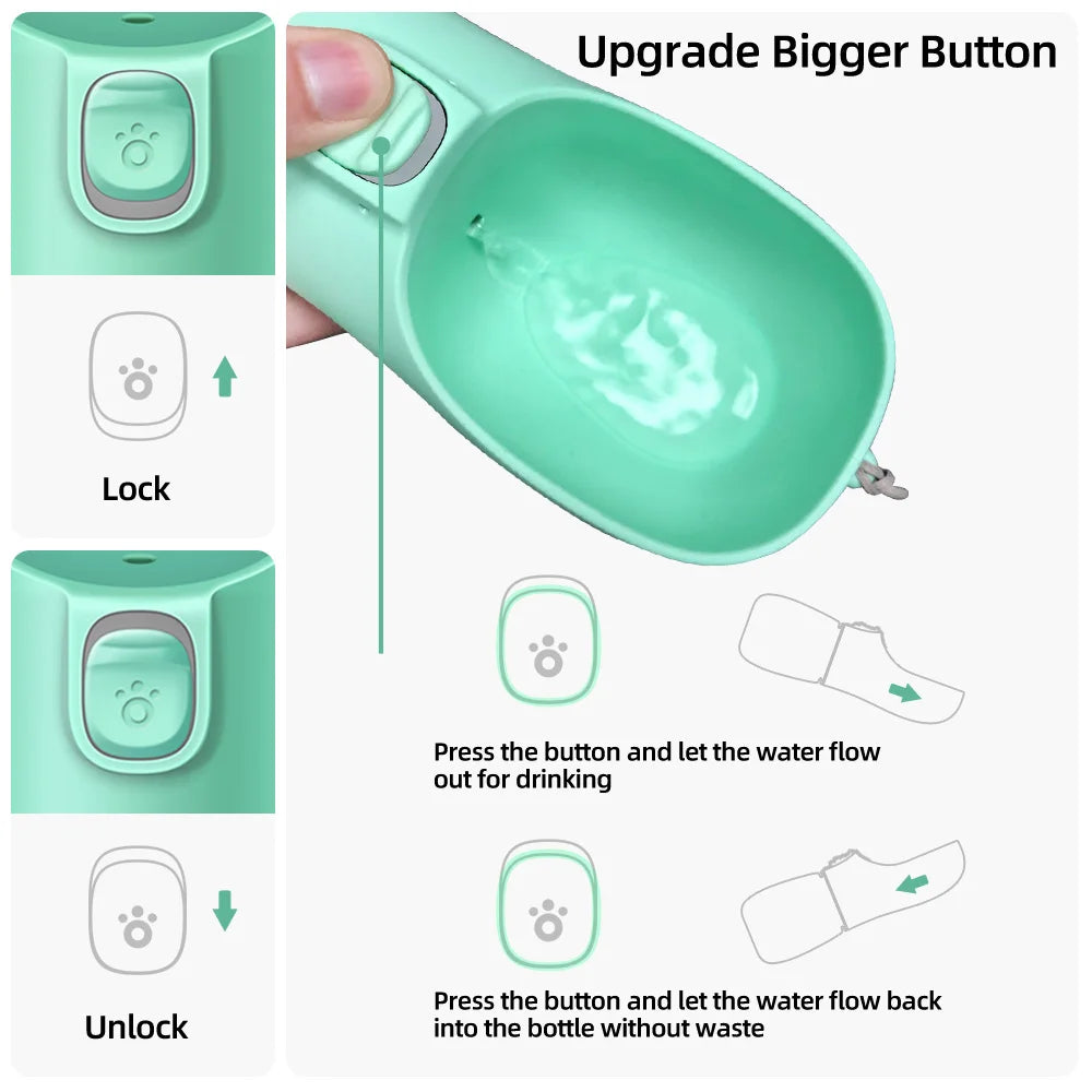 Portable Dog Water Bottle with Built-In Bowl | THE PETIVO