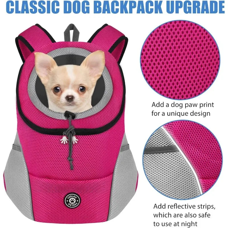 Adventure Pet Carrier Backpack — Breathable Mesh, Front & Back Wear
